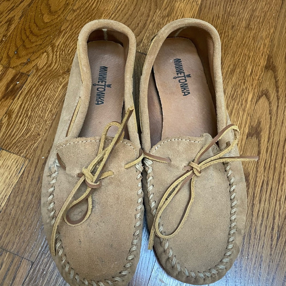 Minnetonka Brown Suede Moccasins